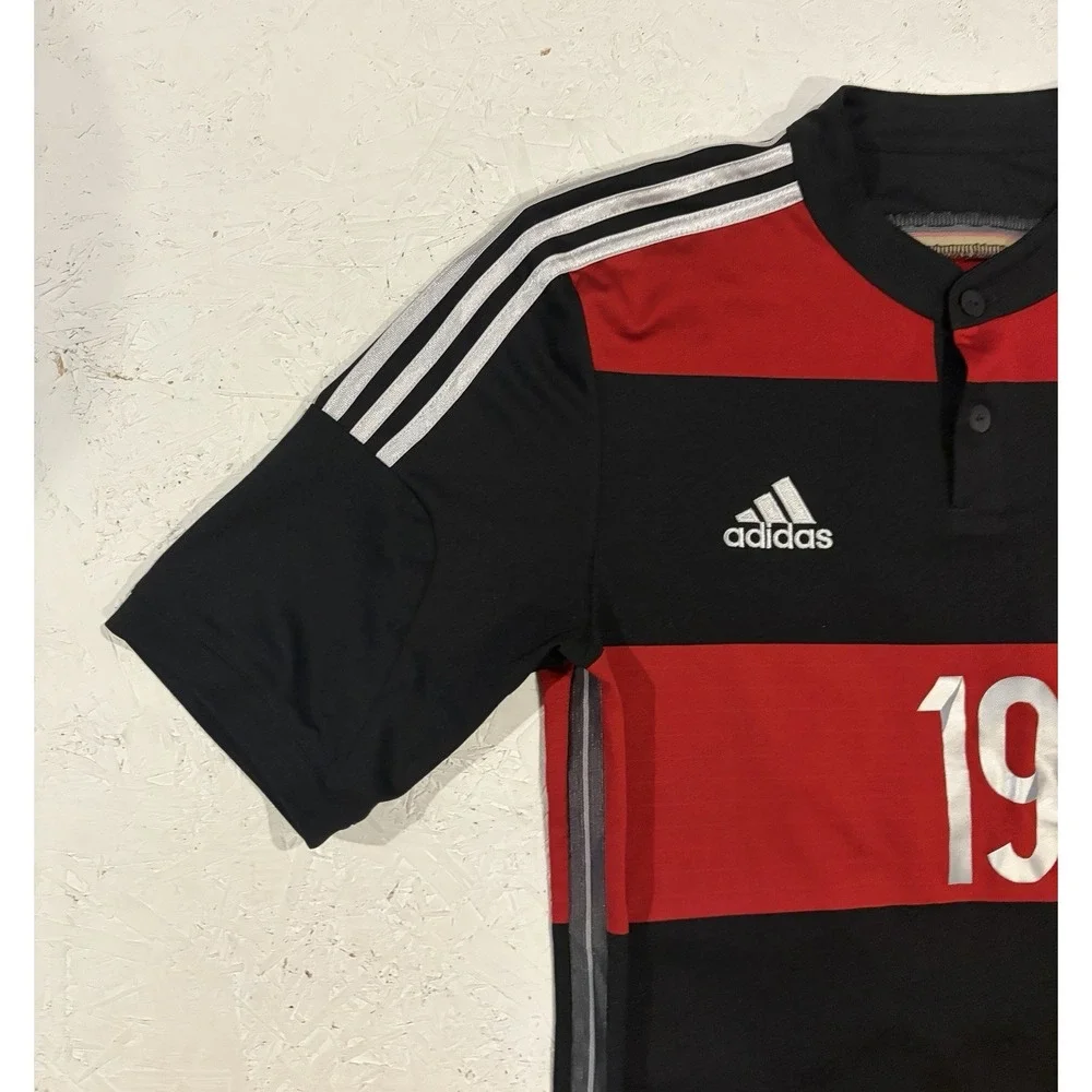 2014 2015 Germany Away Jersey #19 Gotze Adidas G74520 World Cup Soccer Mens S